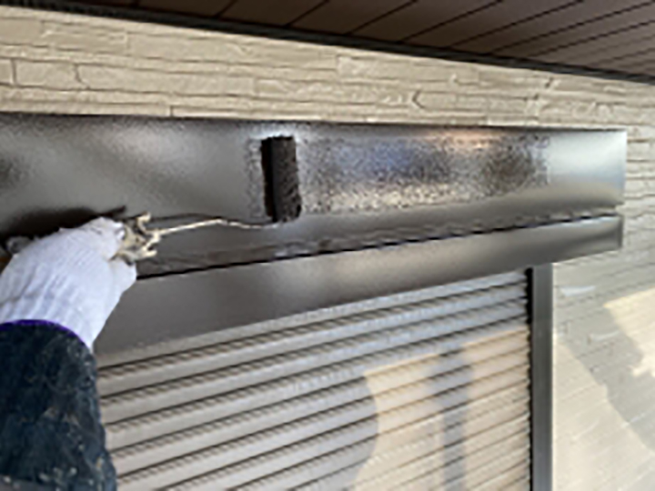 シャッターBOX仕上げ2回目です。