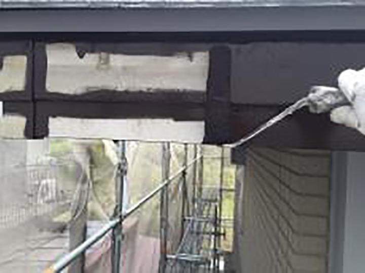 破風仕上げ1回目です。