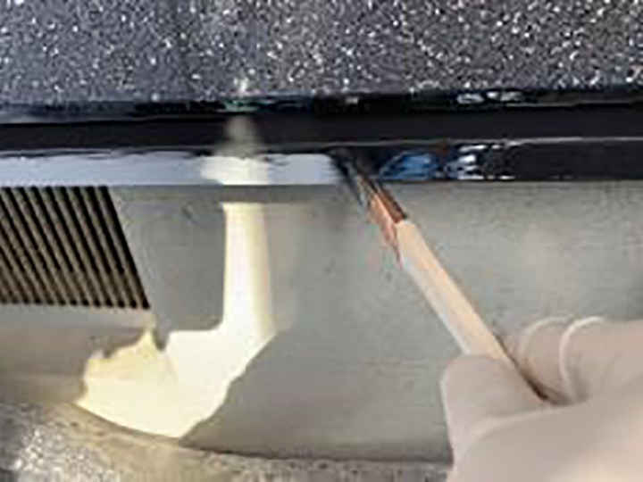 水切り仕上げ1回目を行います。